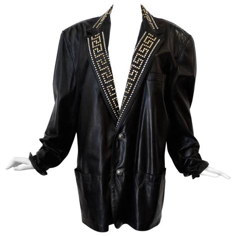 versace leather jacket sale|gianni versace leather jacket.